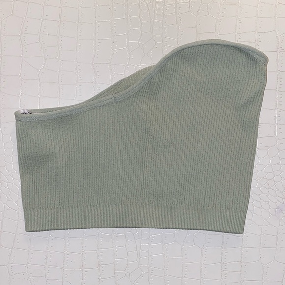 Cotton On XS Mint Green Strapless Bandeau Top with Bustier Style - Picture 5 of 7